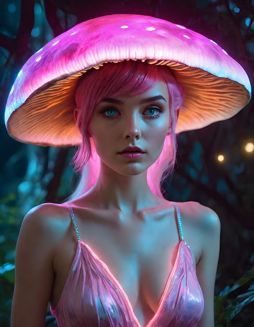 Champignon, Fiktion, Pige, Glødende