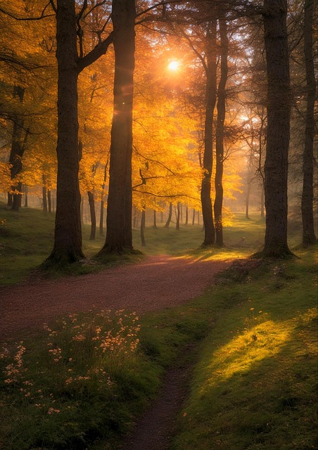 Free frühling wald bäume illustration