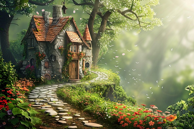 Ai Generiert, Haus, Landschaft, Natur