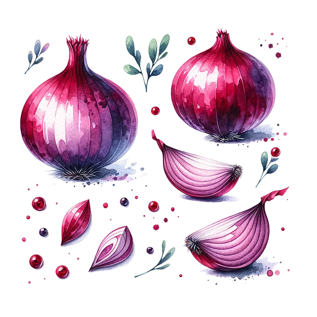 Free ai generated onion vegetables illustration