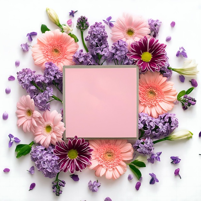 Free ai generated frame flowers illustration
