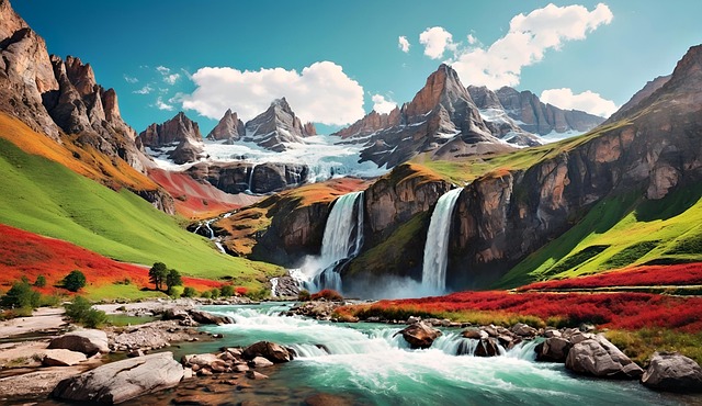 Download free HD stock image of Ai Generated River Free ai generated river forest illustration