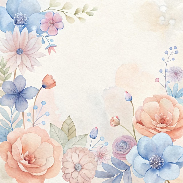 Free ai generated flowers postcard illustration