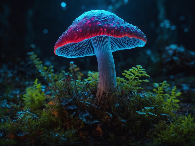 Free ai generated mushroom moss illustration