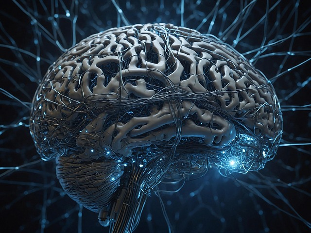 Free ai generated brain technology illustration