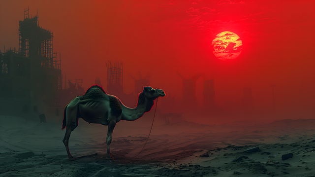 Free ai genearted camel egypt illustration