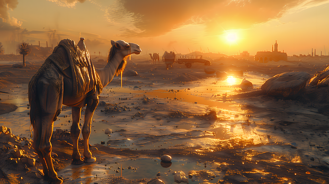 Free ai generated camel egypt illustration