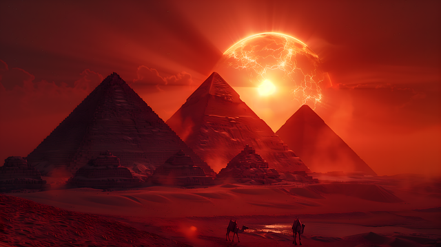 Free generated by ai pyramid egypt illustration