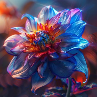 Flor, Gradiente, Colorido, Profundidade