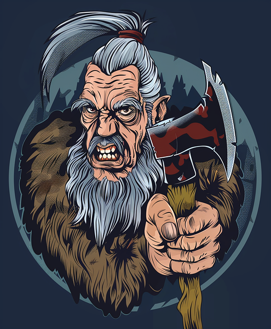 Free ai generated viking warrior illustration