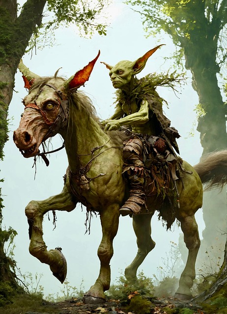Free ai generated horse goblin illustration