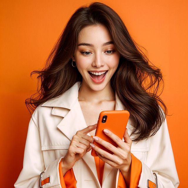 Free ai generated woman smartphone illustration