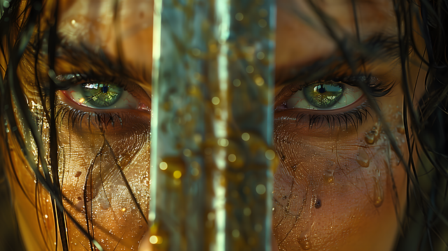 Free ai generated eyes portrait illustration