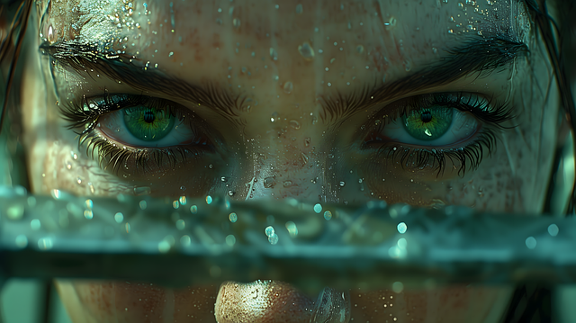 Free ai generated eyes portrait illustration