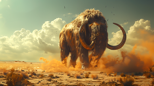 Free mammoth animal extinct illustration
