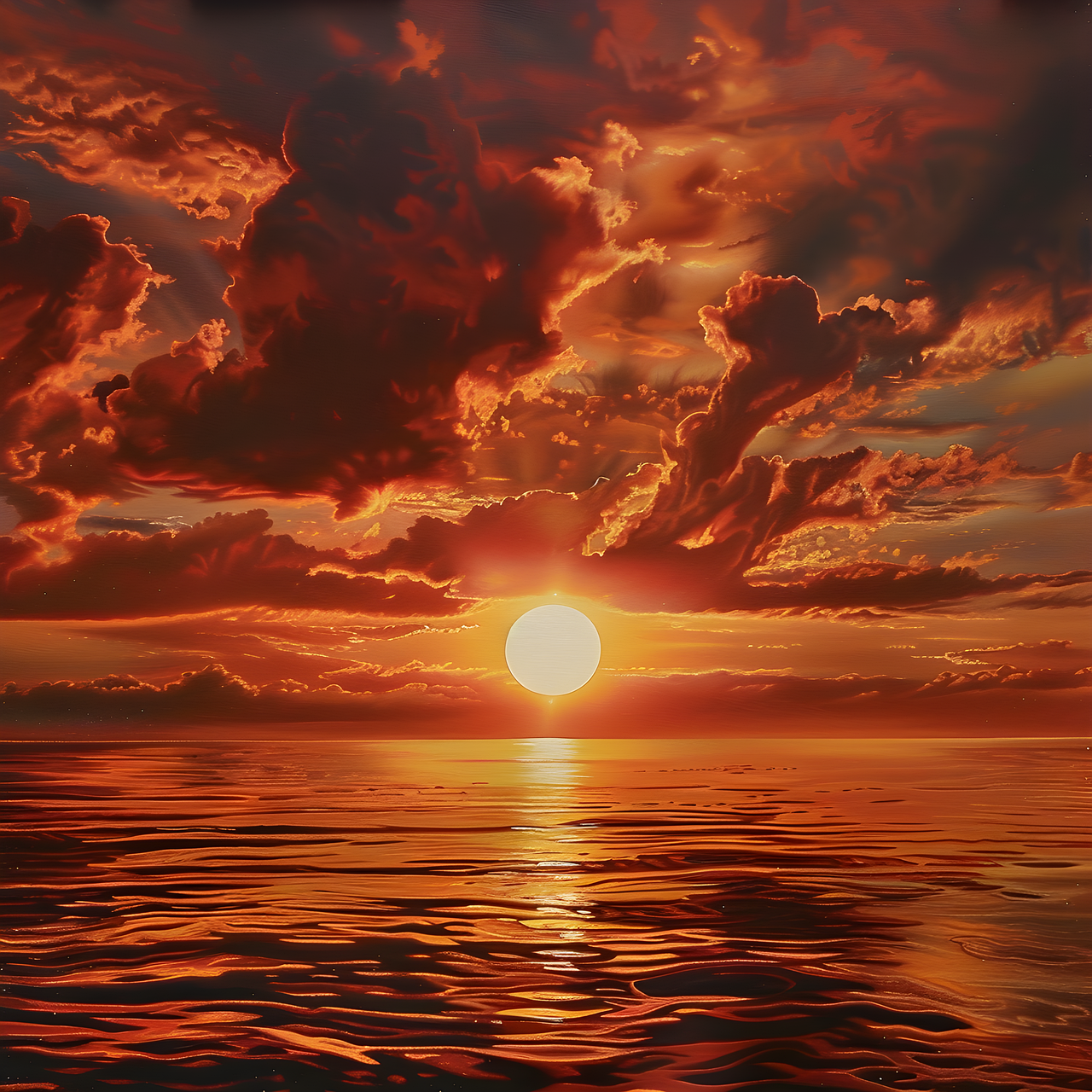 download-ai-generated-sea-sunset-royalty-free-stock-illustration