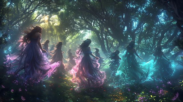 Download free HD stock image of Ai Generated Forest Free ai generated forest nymph illustration