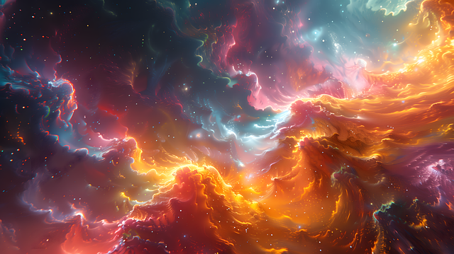 Free ai generated space clouds illustration