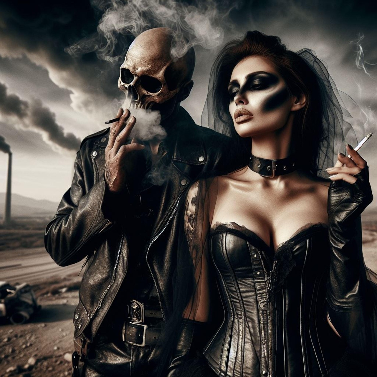 Download Couple, Apocalypse, Gothic. Royalty-Free Stock Illustration ...
