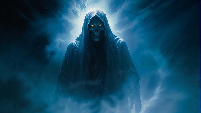 Free ai generated skeleton hood illustration
