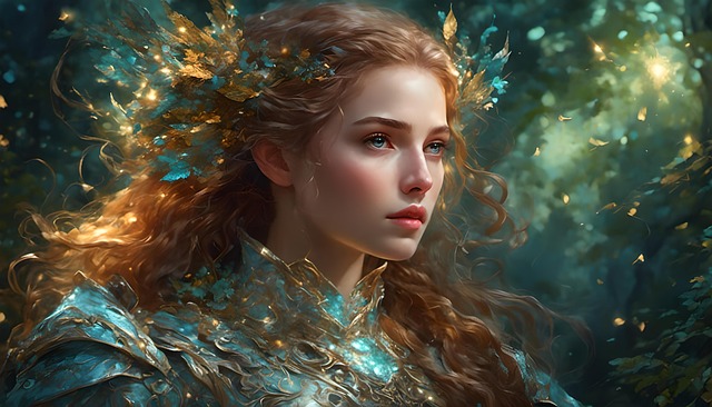 Free woman fantasy portrait illustration