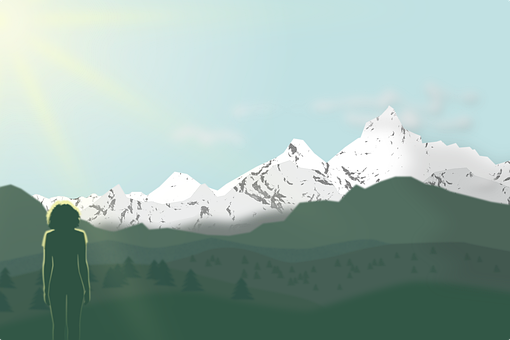Berg, Sonnenaufgang, Dämmerung