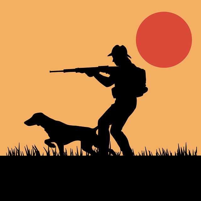 Free hunter man silhouette vector
