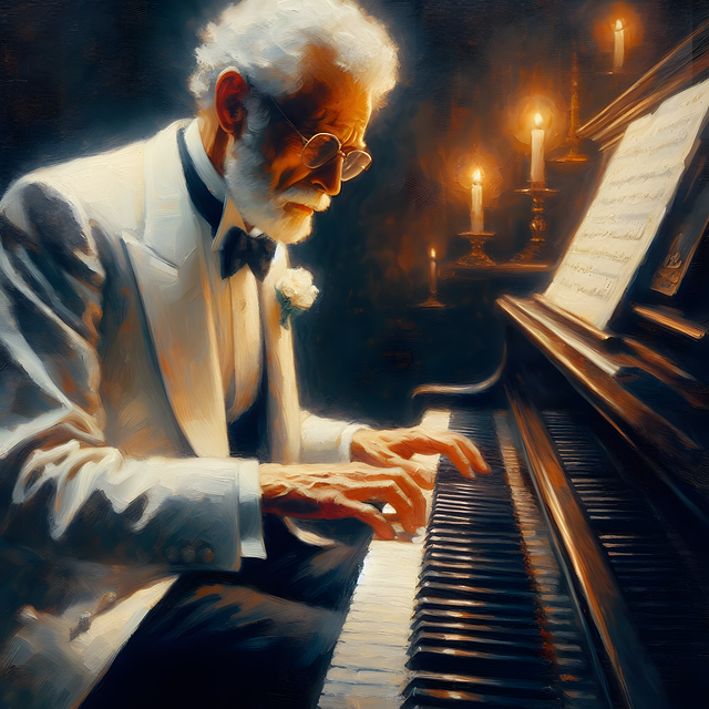 Free ai generated man musician illustration