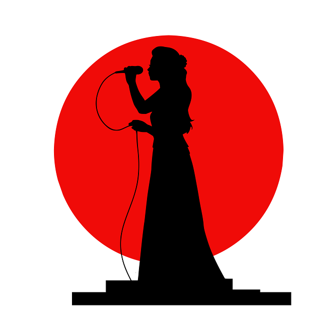 Free silhouette singing singer vector