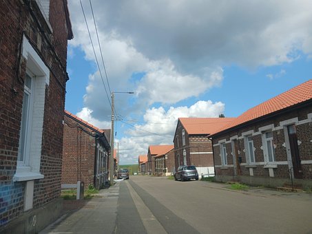 Calle, Ciudad, Casa, Arquitectura, Nube