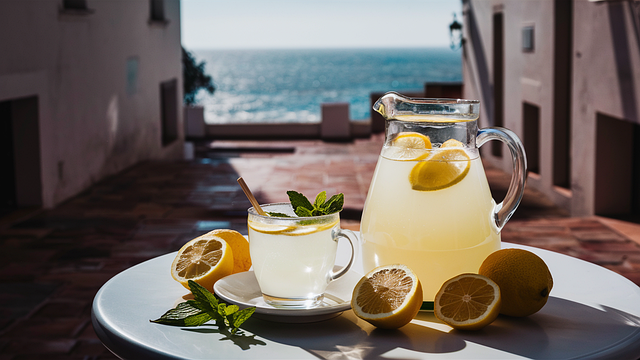 Free ai generated lemon lemonade illustration