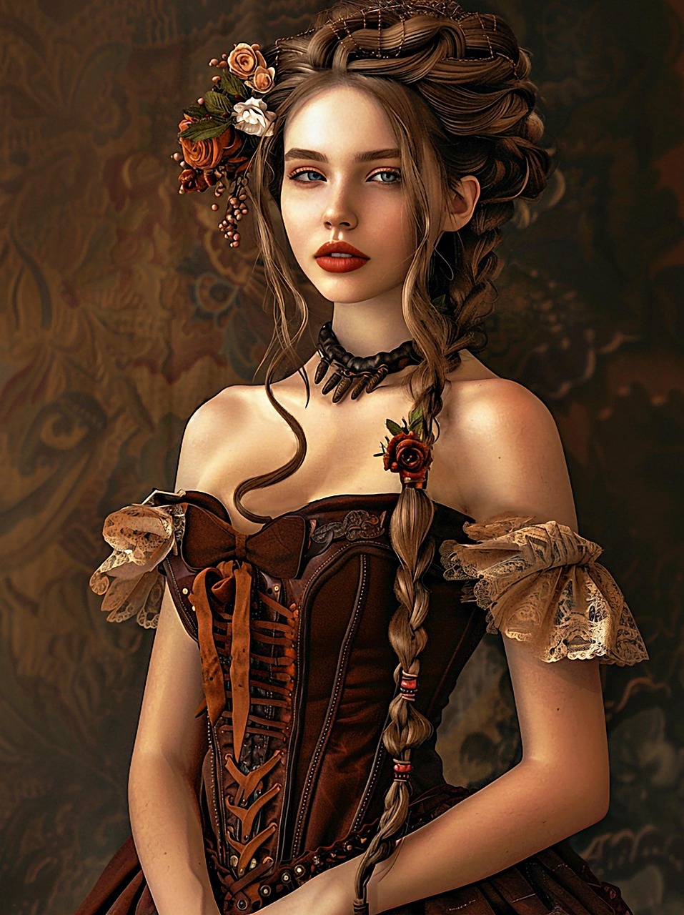 Download Ai Generated Woman Corset Royalty Free Stock Illustration 