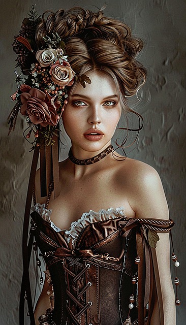 Rochie De Epoca, Corset, Păr Împletit