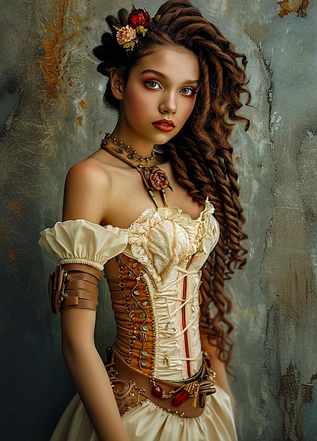 Rochie De Epoca, Corset, Păr Împletit