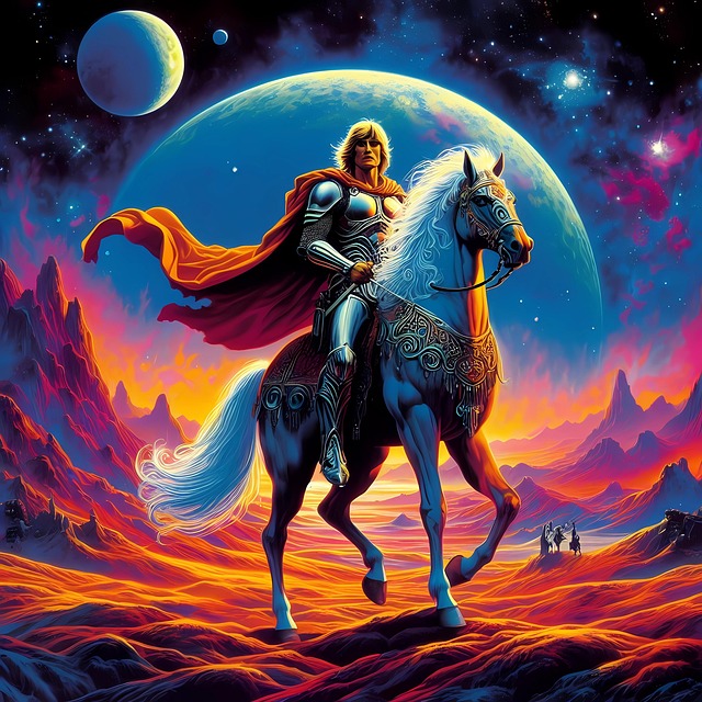 Free hero brave horse illustration