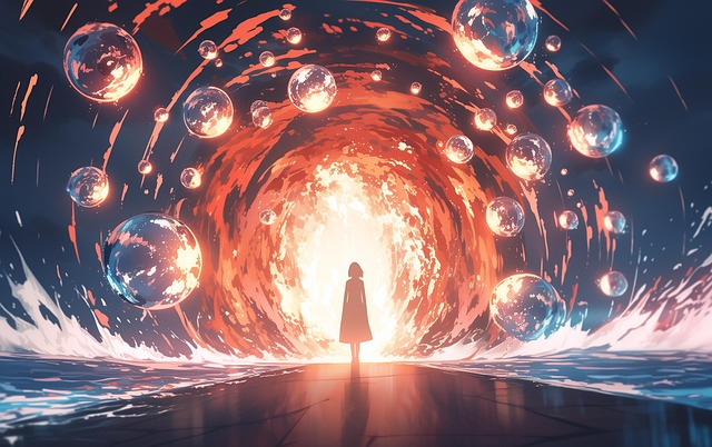 Download free HD stock image of Ai Generated Woman Free ai generated woman bubbles illustration