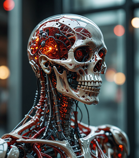 Download free HD stock image of Ai Generated Skeleton Free ai generated skeleton bones illustration