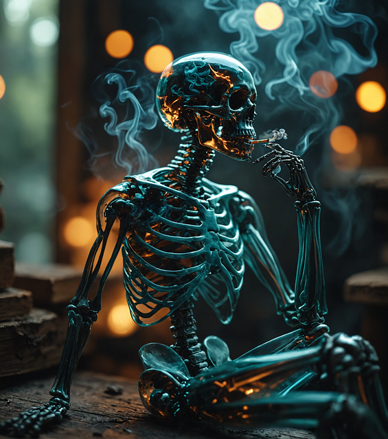 Free ai generated skeleton bones illustration