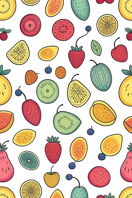 Free food fruit pattern illustration