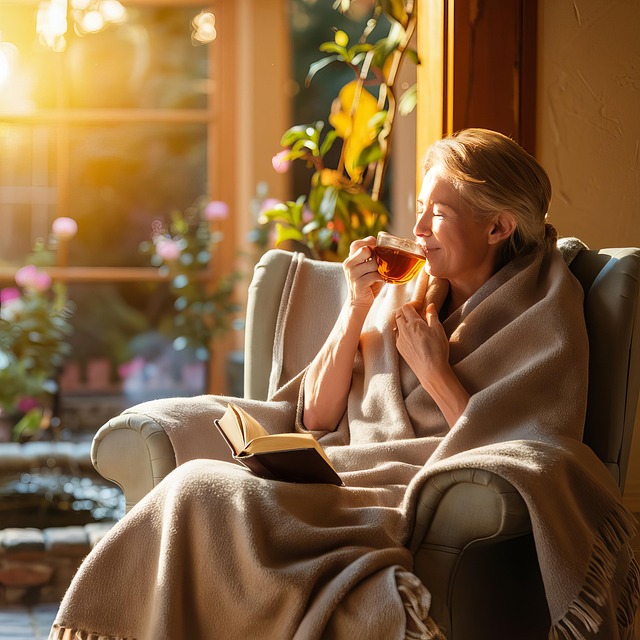 Free ai generated woman tea illustration