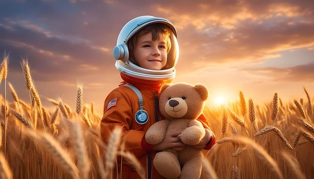 Free ai generated boy astronaut illustration