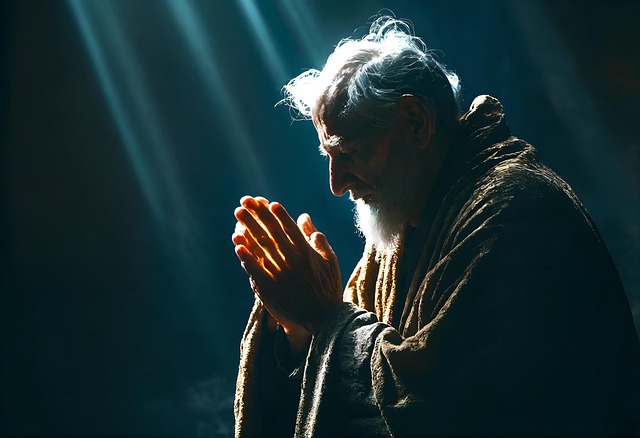 Free ai generated man prayer illustration