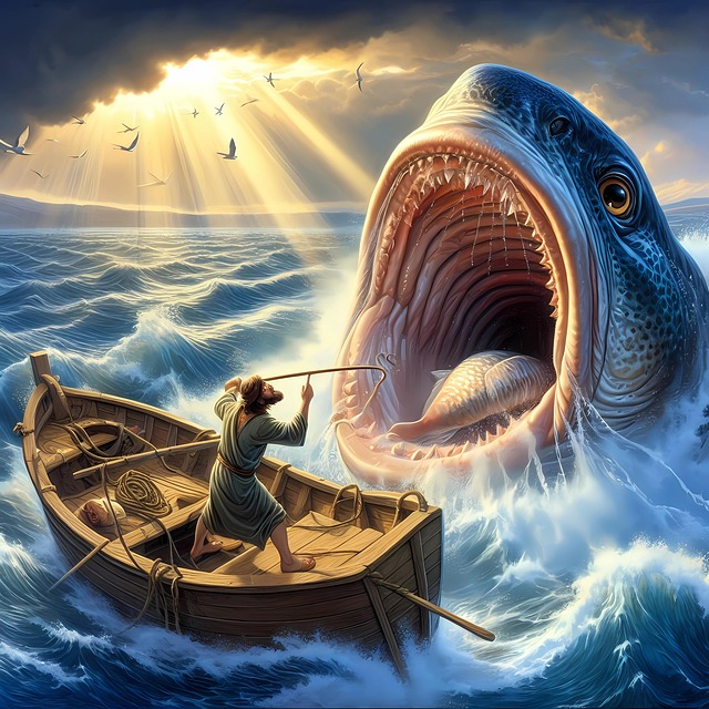 Free jonas bible whale illustration