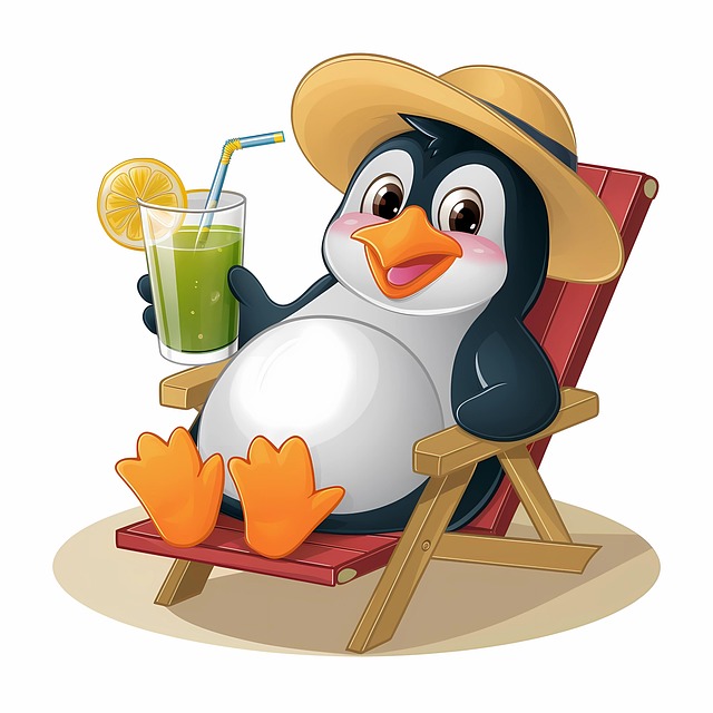 Free ai generated penguin cartoon illustration