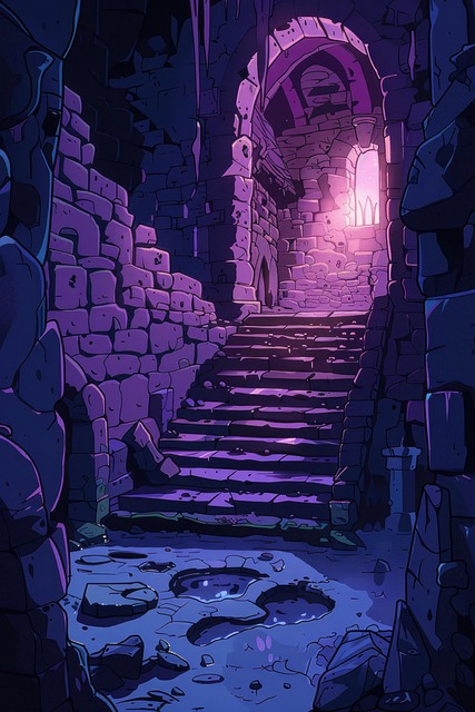 Free ai generated castle stairs illustration