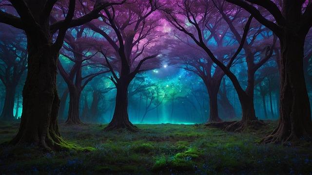 Free ai generated forest fantasy illustration