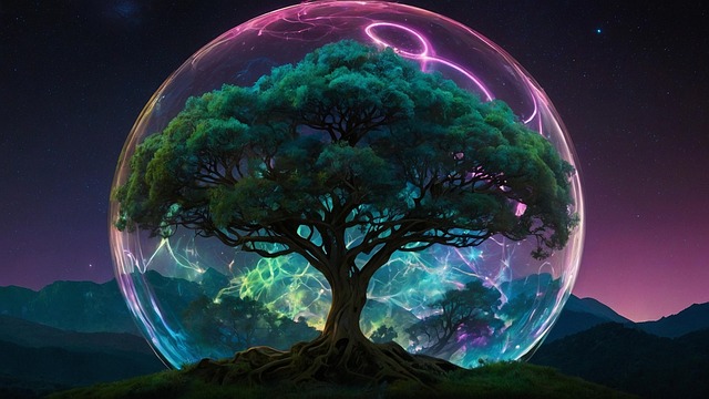 Free ai generated tree globe illustration