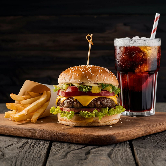 Free ai generated burger hamburger illustration