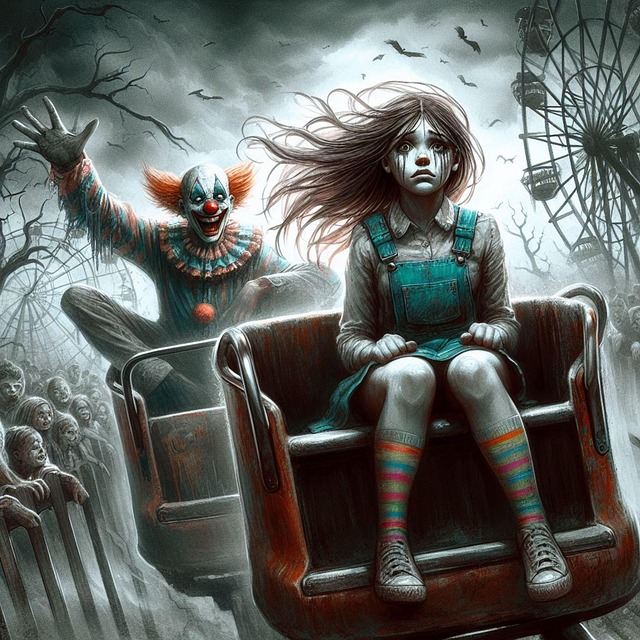 Clown, Mädchen, Terror, Grusel