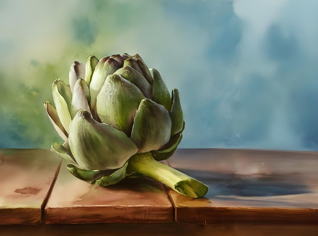Free artichoke edible flower illustration